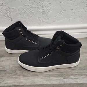Black Leather High Tops